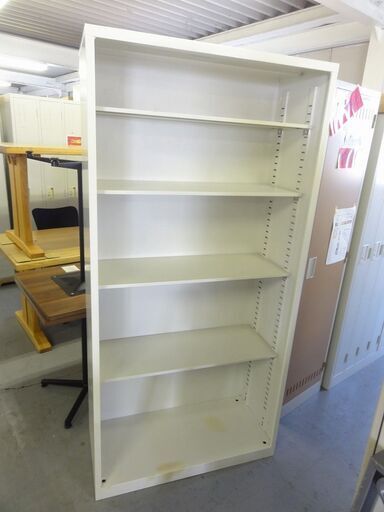 T-215 リサイクル品 オープン書庫 棚板4枚 W880xD400xH1800mm
