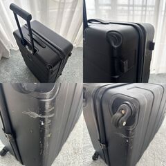 【 無料・訳あり・2/23、2/24 引取り希望 】無印（旧式モデル） ハードキャリーケース：黒 105L & 32L 2個セット（大容量スーツケース、キャリーケース）の画像