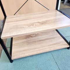 キッチンラック 幅60×奥41×高124cm レンジラック アイアンフレーム キッチン収納 レンジ台 木製天板 札幌 北20条店の画像