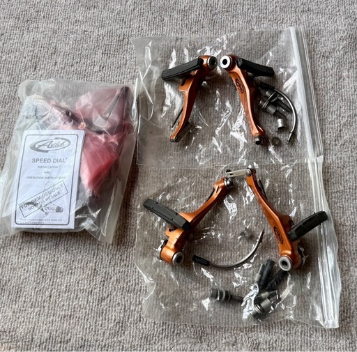 ☆新品未使用avid speed dial ti前後ブレーキレバー と中古品 avid Vbrake mag前後セット☆