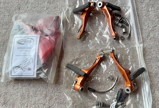 ☆新品未使用avid speed dial ti前後ブレーキレバー と中古品 avid Vbrake mag前後セット☆