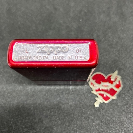 ZiPPOハート・アタック・エンプレム現状品、used品レアオイルライター！