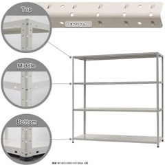 キタジマ スチールラック 180×60×180 5段 棚板5枚 土日引き取り限定 の画像