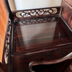 黒檀　　茶箪笥　　和テーブルもセットの画像