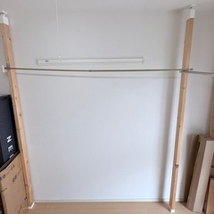 伸縮物干し竿　2×4材3本　ラブリコ3個セット　3/20〜29受け渡しの画像