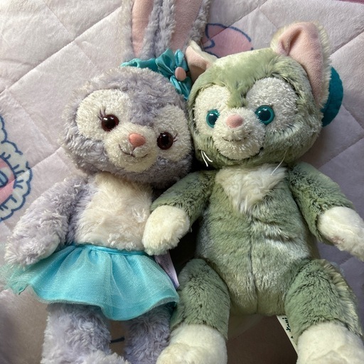 ダッフィー、シェリーメイ、ジェラトーニ、ステラ・ルーのぬいぐるみ