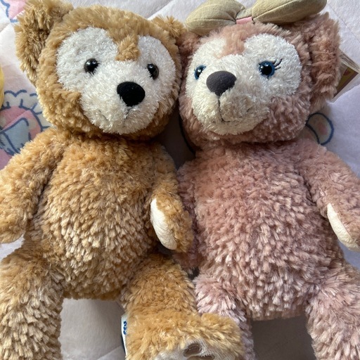 ダッフィー、シェリーメイ、ジェラトーニ、ステラ・ルーのぬいぐるみ