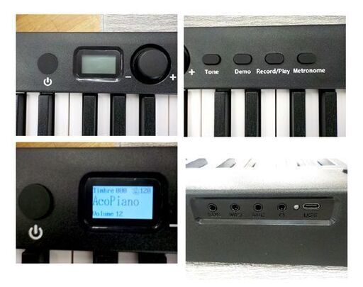 電子ピアノ 88鍵盤 折りたたみスリムボディ 充電可能 ワイヤレス コードレス 携帯型 ケース付き 西岡店