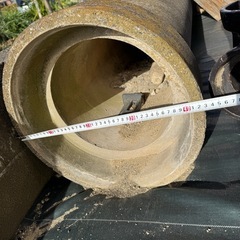 【無料】大型 土管 約209cm、庭づくり・DIY向け／引き取り限定の画像