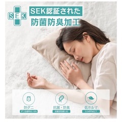 ふわふわラグ　白の画像