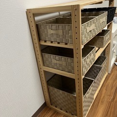 パインラック＋収納カゴの画像