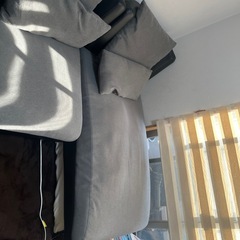 ニトリ購入  革風3人掛けソファ の画像