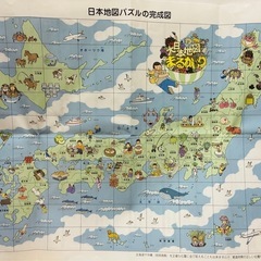 日本地図パズルとことわざかるたの画像