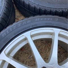 【八王子市引取り限定】【3本】17インチ アルミホイール＆タイヤ3本セット 215/50R17 エルグランド等（PCD114.3/5H）の画像