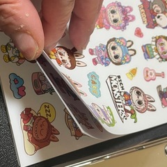 透明シール白シールのーとノートの画像