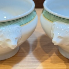 2A8093【フッチェンロイター】メドレー パークレーン チャーミングローズ スープボウル ライオンヘッド 2個の画像