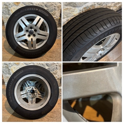 引取限定 ミシュラン プライマシー4 195/65R15 VW ホイール セット