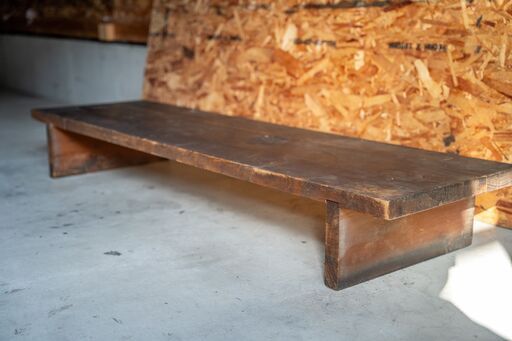 古道具 ローテーブル 裁ち台 板台 長板 ベンチ台 アンティーク 木製 古
