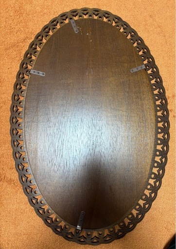 国産高級家具 レース細工ウォールミラー アンティーク調 鏡 (kao) 荻窪