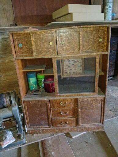 レトロ茶箪笥 (はらぺこみこたん) 豊栄の収納家具《食器棚、キッチン