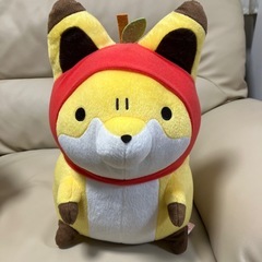 タヌキとキツネ　めちゃでかぬいぐるみ　2種セット　新品未使用の画像