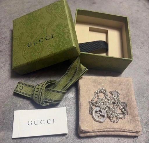 GUCCI グッチ インターロッキングG ネックレス シルバー 925 元箱付き