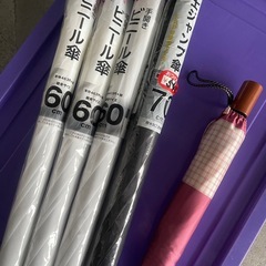 折りたたみ　ジャンプ傘　70ｃｍ　60ｃｍ　他　未使用まとめ5本の画像