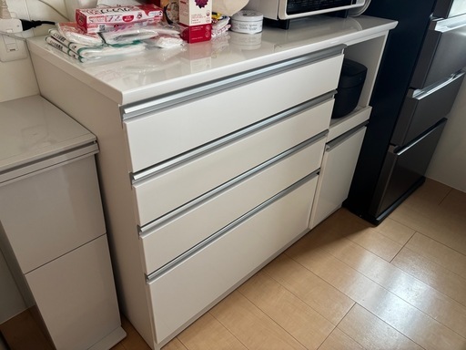 【美品】ニトリ　キッチン収納棚　ホワイト