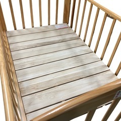 カトージ KATOJI ベビーベッド ハイタイプ 木製 すのこ 床板調節 キャスター付の画像