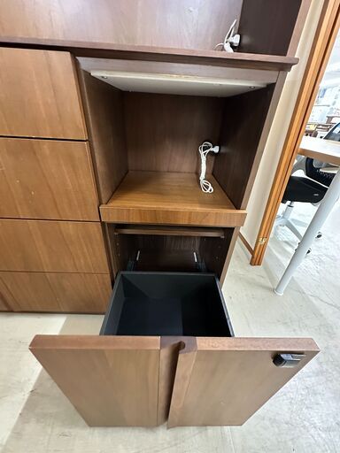 【ジャングルジャングル滋賀草津店】ジモティ来店特価‼ 食器棚 モリタインテリア ブラウン J-2602175