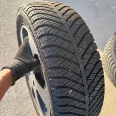 【スズキ純正14インチ ホイール＋オールシーズンタイヤ4本セット】155/55R14 軽自動車の画像