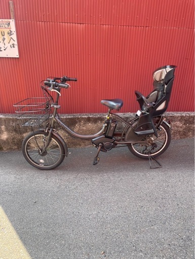【京都発】京の楽チャリ　電動アシスト自転車　ブリヂストン　ビッケ　bikke　子ども乗せ車両　グレー色