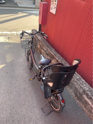 【京都発】京の楽チャリ　電動アシスト自転車　ブリヂストン　ビッケ　bikke　子ども乗せ車両　グレー色