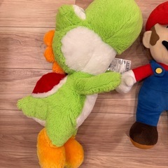 ⭐️スーパーマリオ　特大サイズぬいぐるみ　マリオ　セット　ヨッシーのおまけ付き⭐️の画像