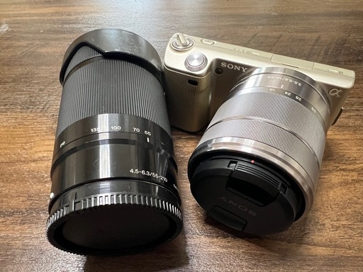 SONY NEX-5 ミラーレス 一眼レフ  動作確認済み レンズ2本付き