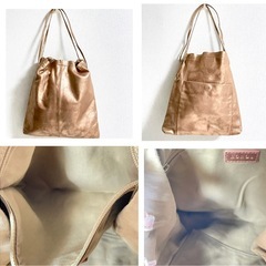 定価12100円　ROROL ロロル オメカシ 2wayバッグ レザー トート ピンクゴールドの画像