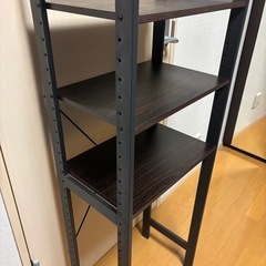 【美品】ニトリ 3段オープン棚　ラック ダークブラウン 幅42cmの画像