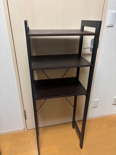 美品】ニトリ 3段オープン棚ラック ダークブラウン 幅42cm (菊地瑛士