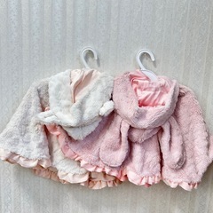 双子 ポンチョ  70-90cm キッズ ベビー 双子 セットの画像