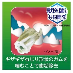 🉐ライオン ペットキッス PETKISS犬用おやつ 食後の歯みがきガム 小型犬用 ジャンボパック 200gx2袋 LIONPET  35本×2袋 の画像