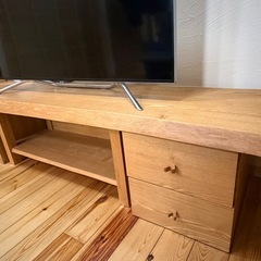 天然木製　金具無し　テレビボードの画像
