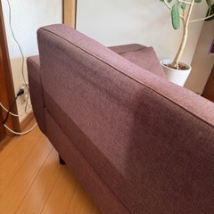 スミシア・インテリア　2.5人掛けソファ/ブラウンの画像