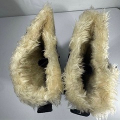 スノーブーツ 23cm ブラック ボアの画像