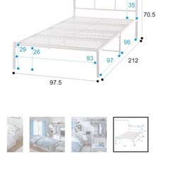 【美品✨
ニトリ】シングルパイプベッド（棚・コンセント付き）ブラックの画像