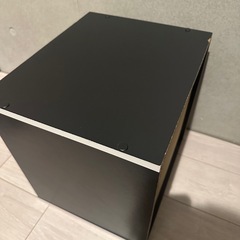 【無料】キューブ型オープンラック ブラック×ホワイト 35cm角の画像