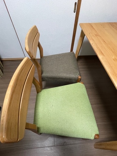 ニトリ】ダイニングテーブルセット 4点 アルダー材 120cm (さとし