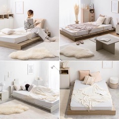 セミダブルマットレスとローフレームセット総額7万→無料！短期使用美品！２月２５日まで車で取りに来れる方
の画像