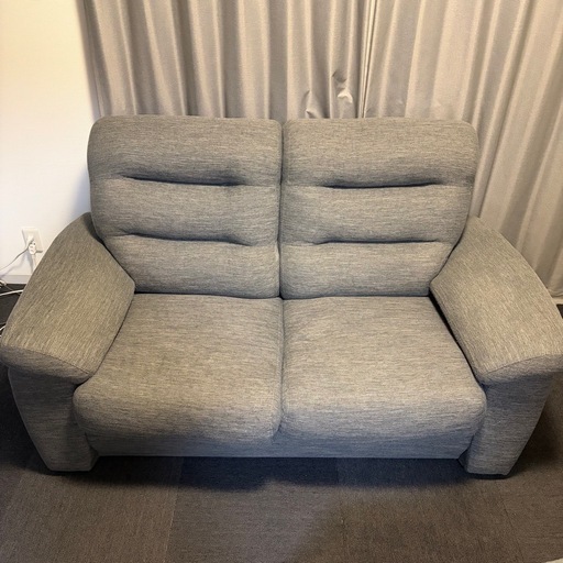 ニトリ Nポケット A12 グレー (fuji) 鴫野のソファ《2人掛けソファ》の