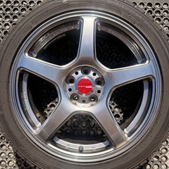 【ステッカー付き！】WORK EMOTION  T5R 17インチ 7J+48 PCD100 5穴 4本セット 86、BRZ等に！   の画像