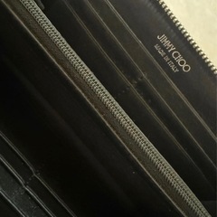 Jimmy Choo FILIPA ラウンドジップ 長財布 スタースタッズ 黒の画像